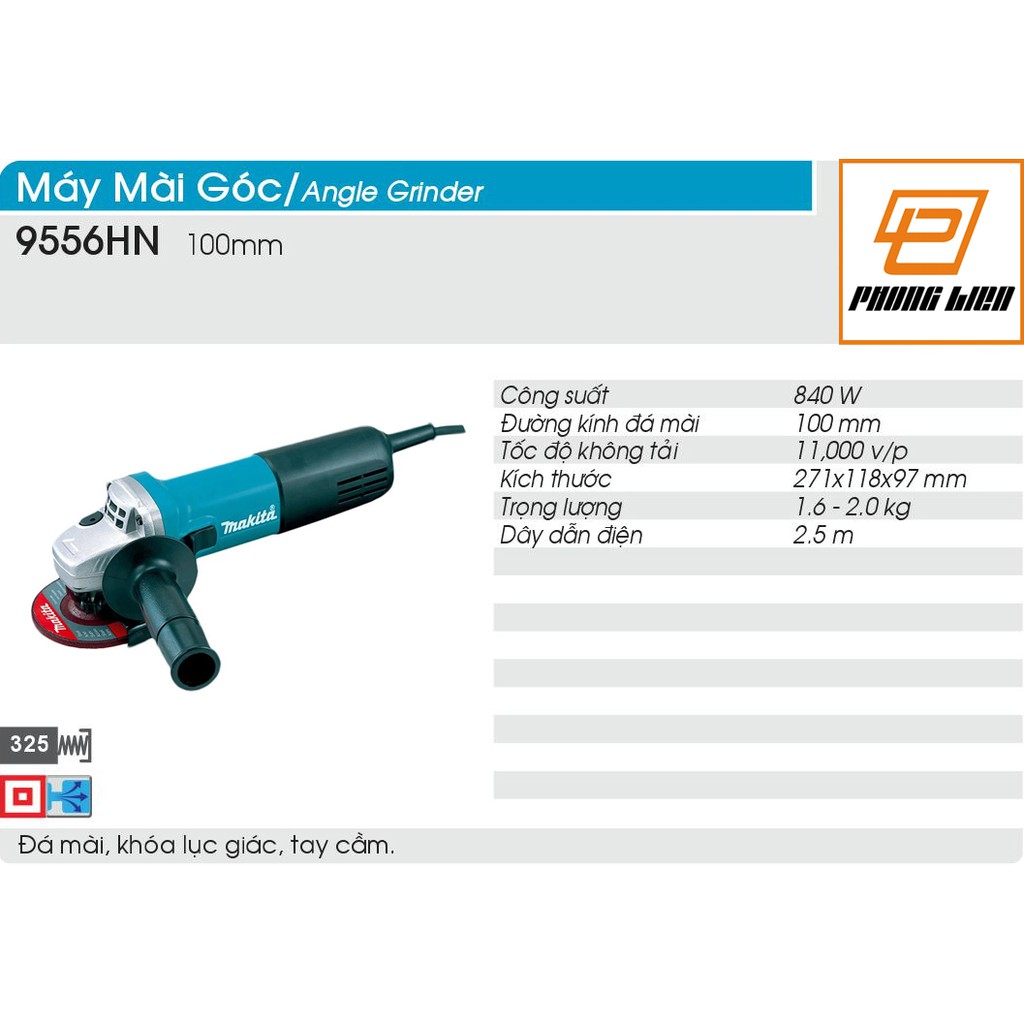 Máy Mài Góc Makita 9556HN  - Hàng Chính Hãng