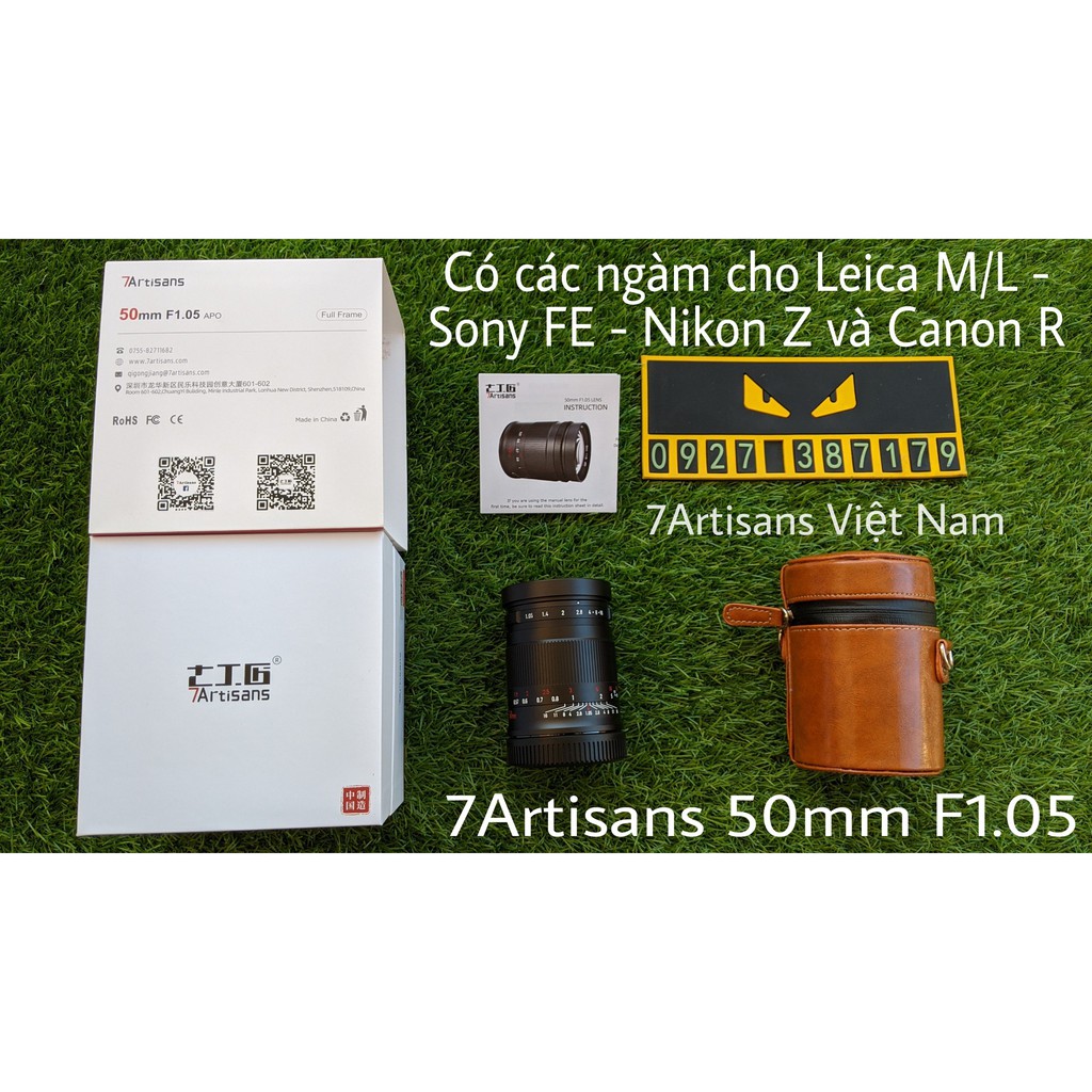 Ống kính 7Artisans 50mm F1.05 Full-Frame ngàm cho Sony FE, Canon RF, Nikon Z và Sigma/Leica/Panasonic ngàm L