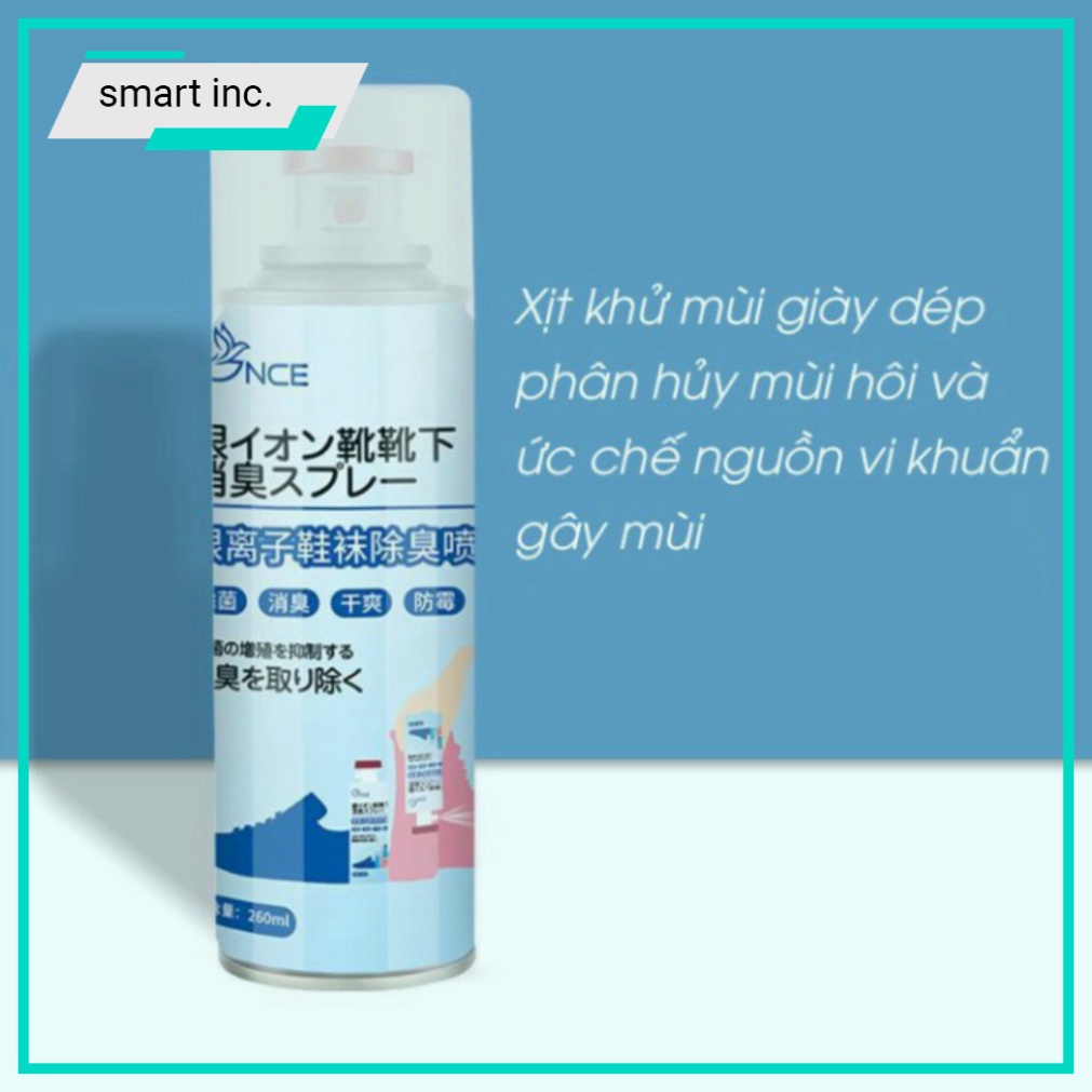 Xịt Khử Mùi Giày Tennis Mồ Hôi Chân Sịt Hương 😈FOLLOW😈 Thơm Bạc Hà Thoáng Khí