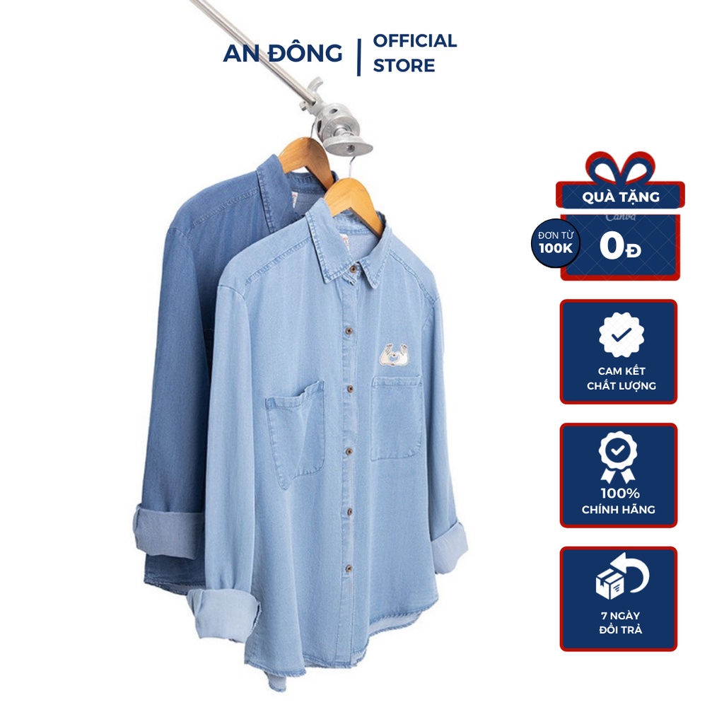 Áo sơ mi jean, áo bò tay dài chống nắng