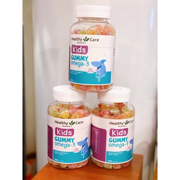 [HÀNG ÚC] Viên kẹo Healthy Care Gummy Omega 3 hộp 250 viên.