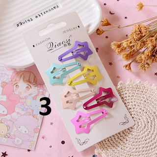 Set 6 Kẹp Tóc Sắc Màu Dễ Thương