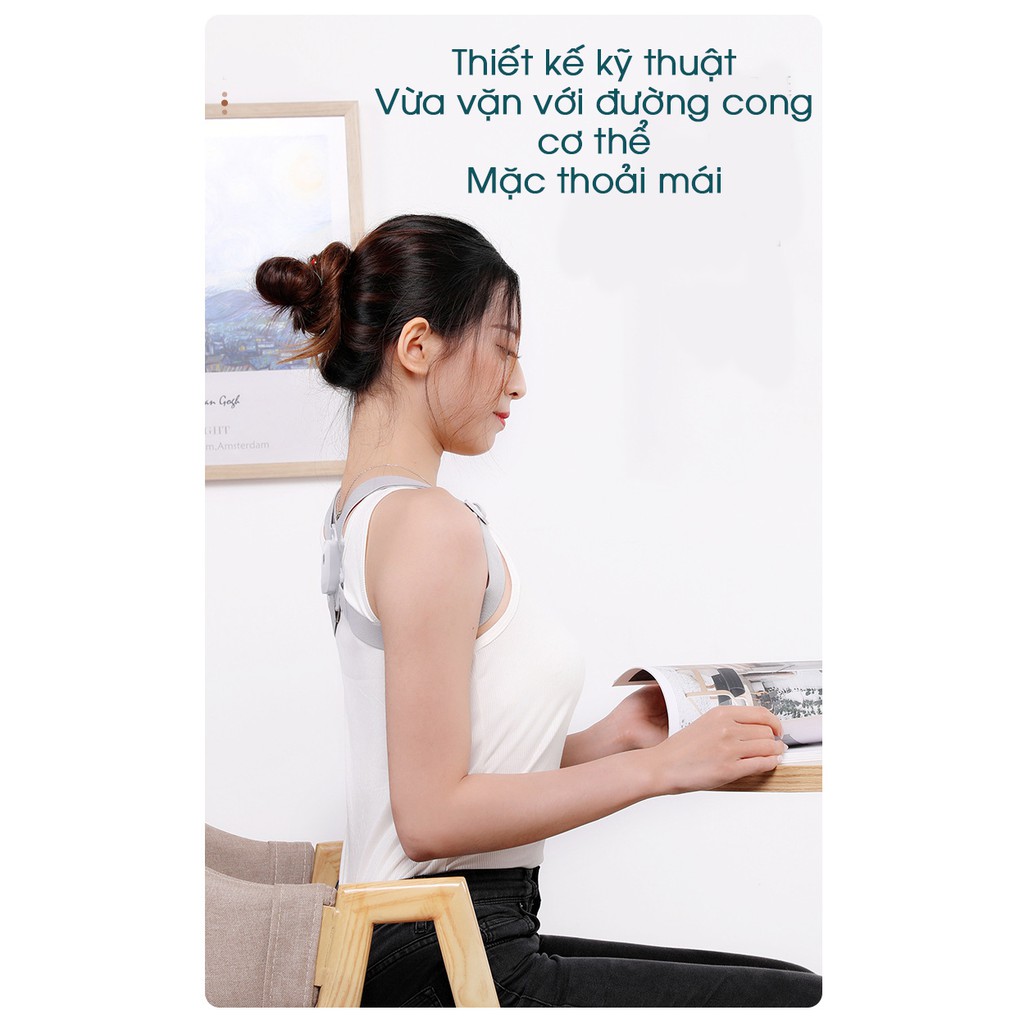 Đai Chống Gù Lưng Điện Tử Thông Minh - Báo Rung Khi Sai Tư Thế