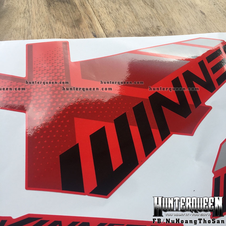 Tem rời dán xe Winner X 150i 2019 đỏ. Decal cao cấp chống nước, không bay màu