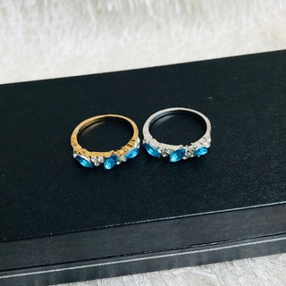 Nhẫn đính đá xanh ngọc - R023