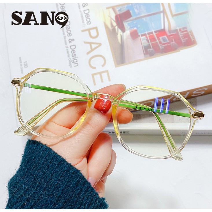 【Replaceable Lenses】Korean Phong Cách Bức Xạ Máy Tính Bảo Vệ Chống Xanh Dương Kính Mắt Nữ Dành Cho Học Sinh Sinh Viên Kính Mắt