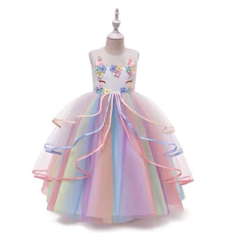 Đầm váy pony dài - Đầm công chúa pony cực xinh cho bé gái