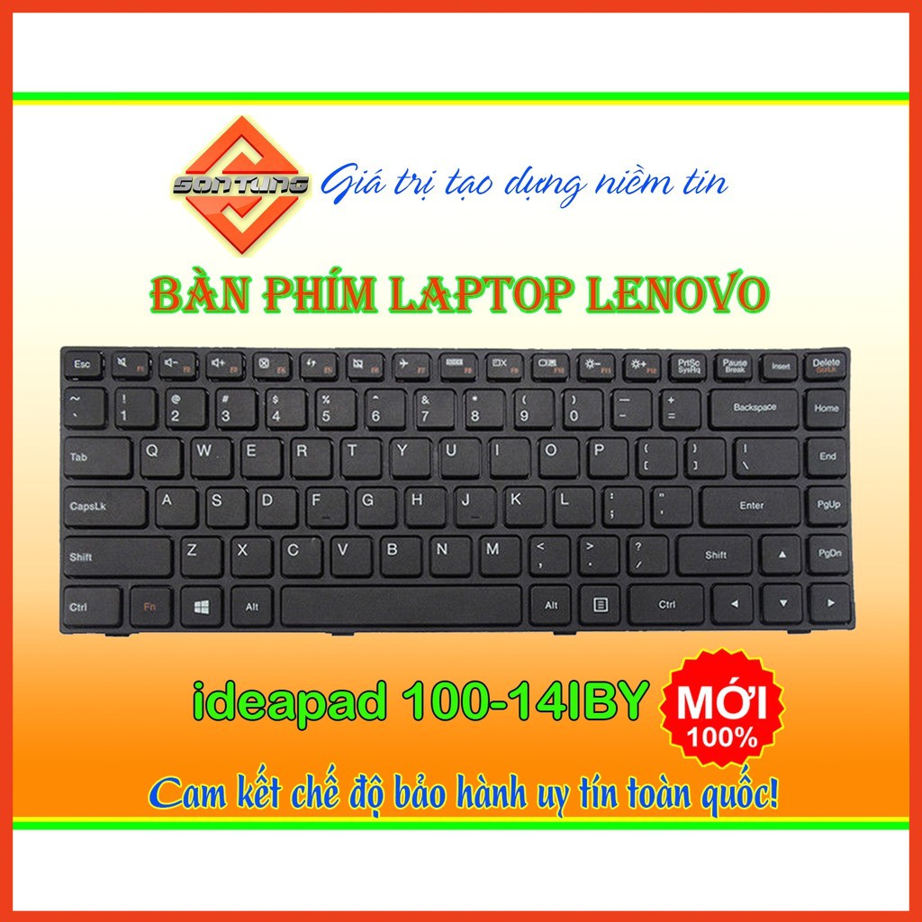 Bàn phím laptop Lenovo Ideapad 100-14 100-14iby cáp kết nối ở góc phím- Hàng mới