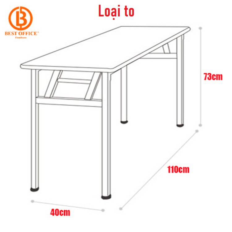 Chân bàn gấp sơn tĩnh điện - Lắp cho bàn 1m2, 1m, 0,8m