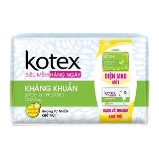 BVS Kotex kháng khuẩn hàng ngày mỏng 20M