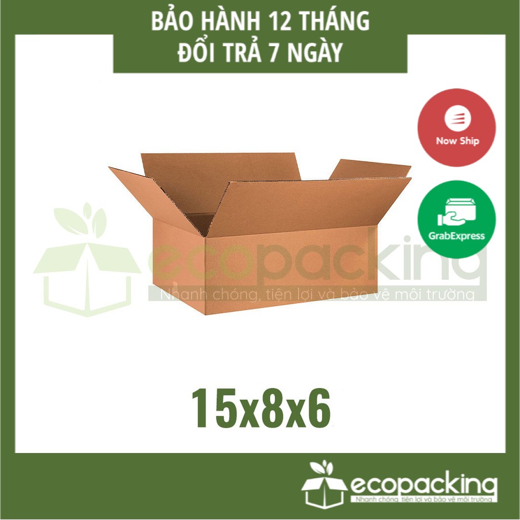 [XẢ KHO] Combo 20 thùng hộp carton 15x8x6 cm đóng gói giao hàng
