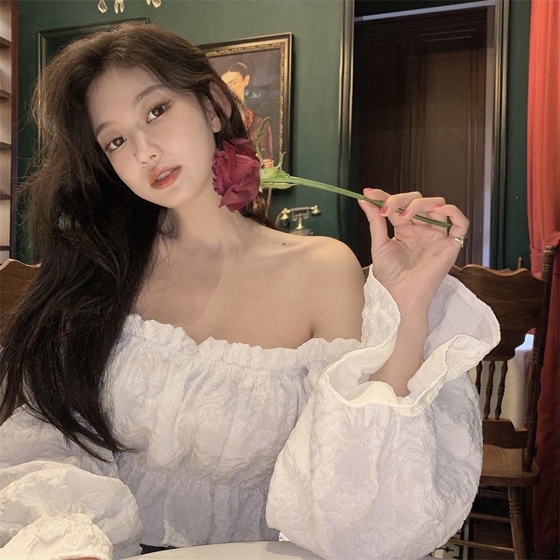 Áo Trễ Vai bánh bèo xốp tiểu thư