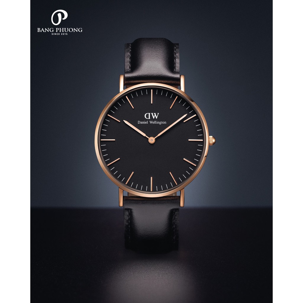 Đồng hồ nam nữ Daniel Wellington Classic Black Sheffield size 36mm và 40mm