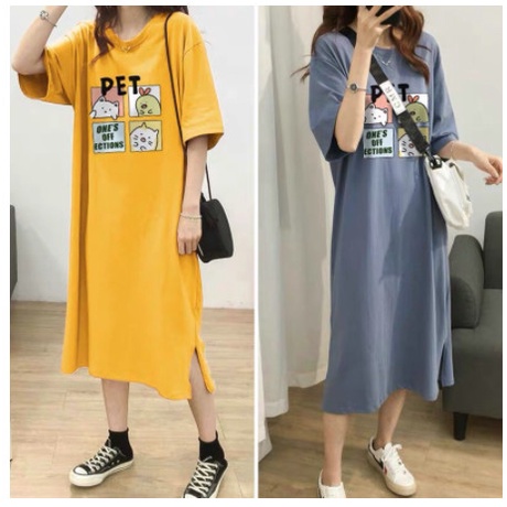 Váy  suông - Đầm suông PET chất cotton form rộng