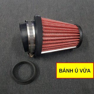 LỌC GIÓ BÁNH Ú VỪA LƯỚI THÉP ĐỎ GẮN + TẶNG KÈM CO XĂNG CAO SU