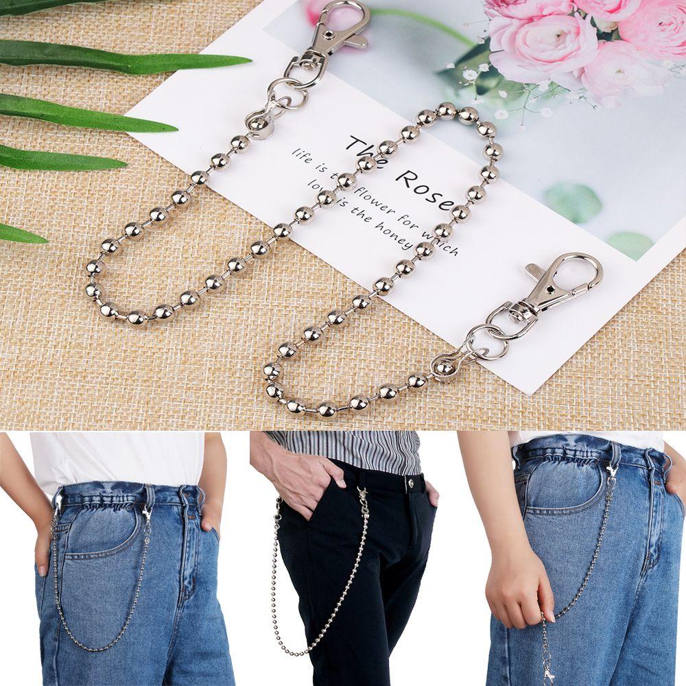Dây Xích Gắn Thắt Lưng Gắn Bóng Kim Loại Trang Trí Quần Jean