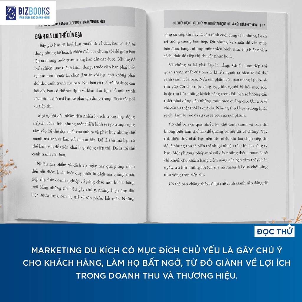 BIZBOOKS - Sách - Marketing Du Kích: 30 Chiến Lược Thực Chiến Mạnh Mẽ Tạo Động Lực Và Kết Quả Phi Thường - 1 BESTSELLER