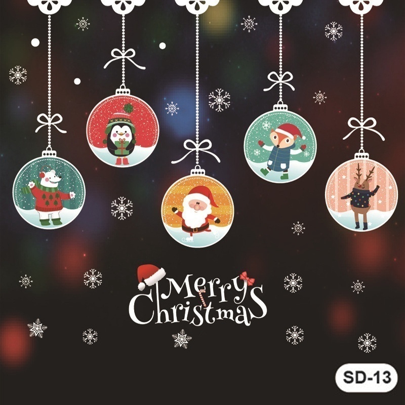 3 Miếng Dán Cửa Sổ Trang Trí Giáng Sinh Năm Mới 2022