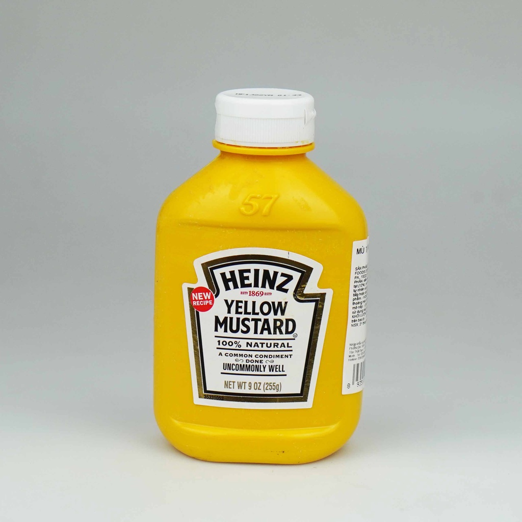 Heinz Yellow Mustard 255G - Mù tạt vàng Heinz 255g