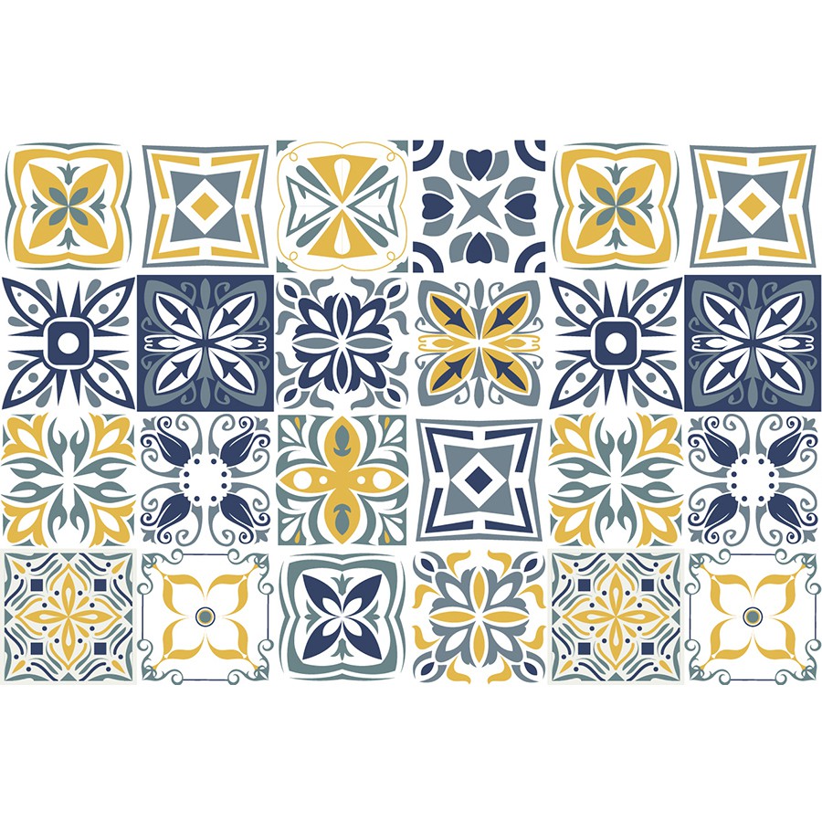 Set 32 ô Decal gạch bông - Ms: KT07 - KT: 60x120cm