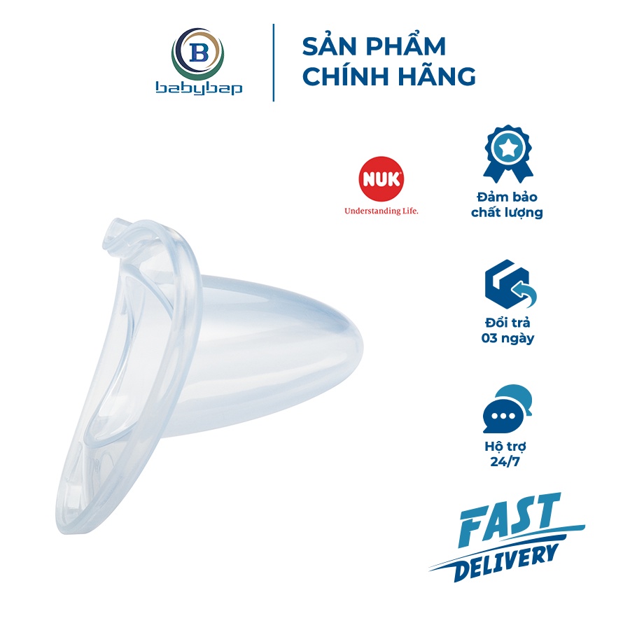 Bộ 2 Ti Giả NUK Classic Cao Su Có Nắp Đậy Giữ Vệ Sinh