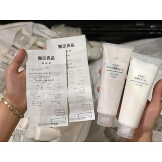[HÀNG NHẬT XÁCH TAY]  JAPAN SHOP Sữa rửa mặt tẩy da chết Face soap SCrub Muji 120g