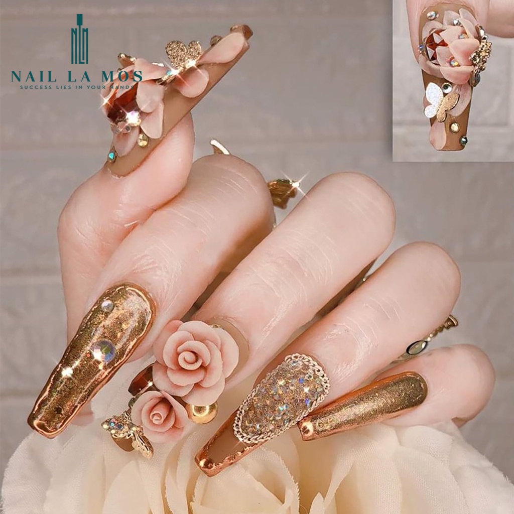 Bột đắp móng Ezflow 120ml chính hãng rất mịn và dẻo, không vón cục - Polymer Nail Powder đủ 3 màu white, pink, clear