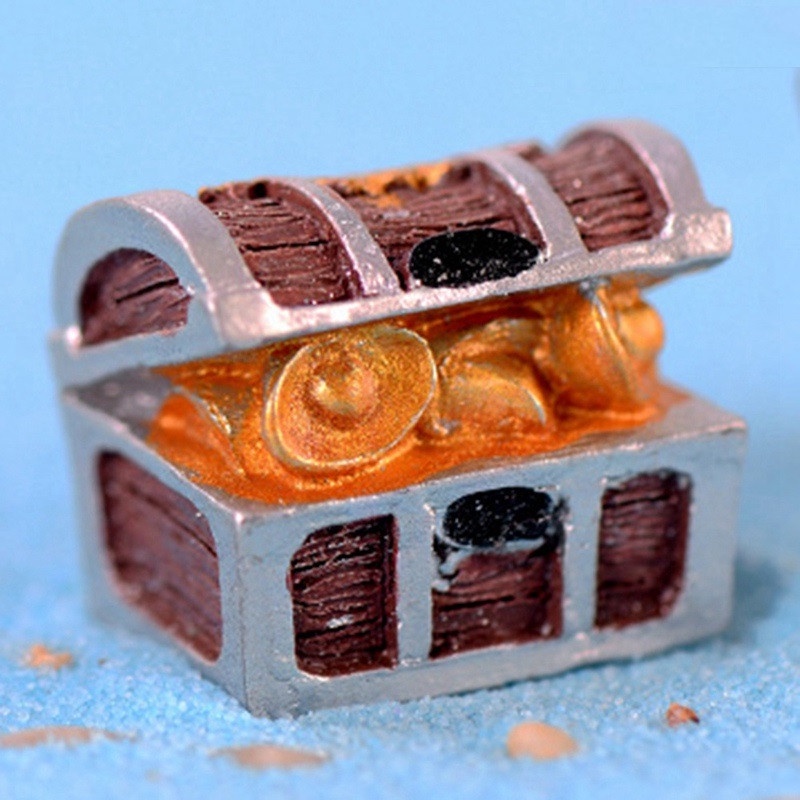 Mô hình hộp kho báu dùng trang trí bể cá