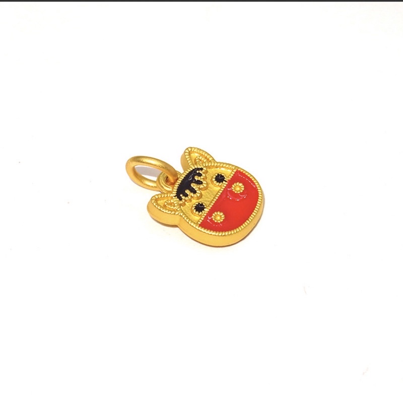 Charm treo 12 con giáp bạc xi vàng cao cấp