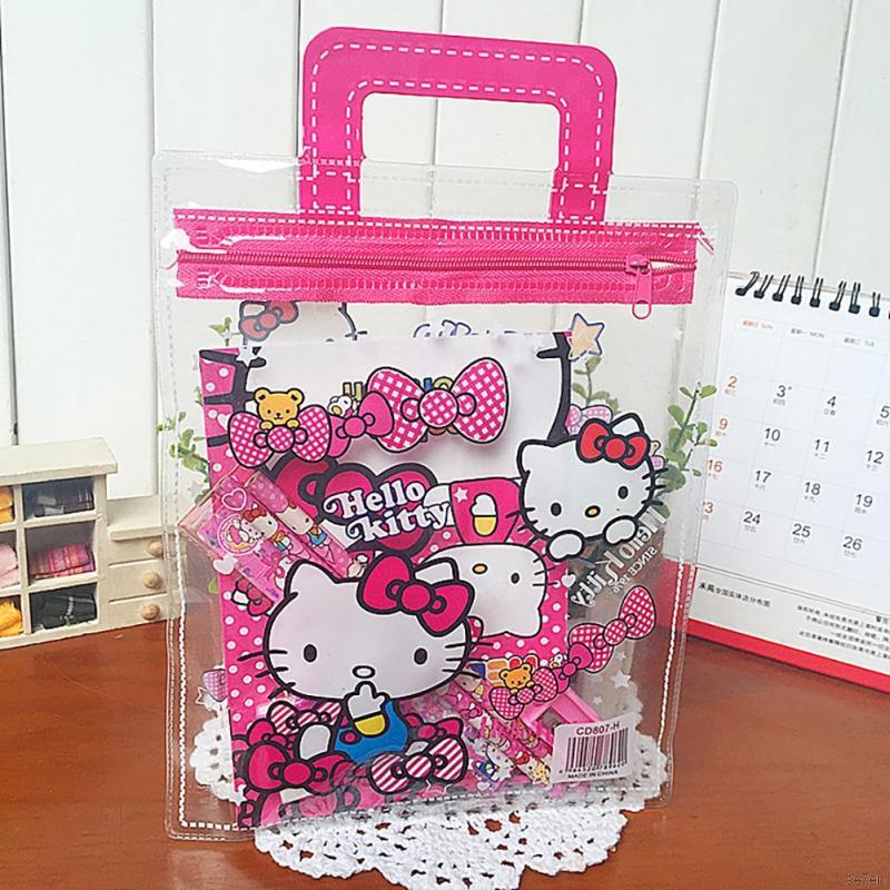 Bộ 7 Món Dụng Cụ Học Tập Họa Tiết Hoạt Hình Dễ Thương Cho Bé