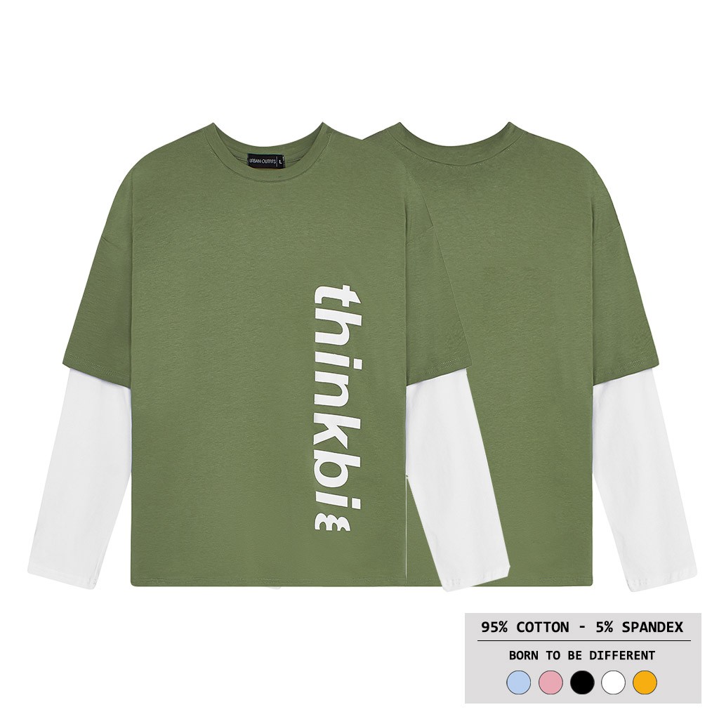 Áo Thun Tay Dài Nam Nữ Form Rộng GODO OUTFITS  In Thinkbi TDO06 Unisex Cặp Đôi Hàn Quốc Outfit Big Size 100% Cotton Đẹp | BigBuy360 - bigbuy360.vn