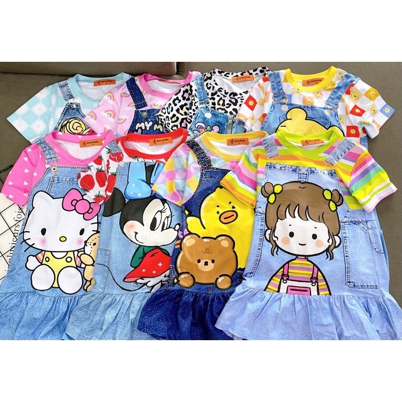 22-40kg | Đầm bé gái mùa hè 2 dây đuôi cá, thun lạnh loại 1