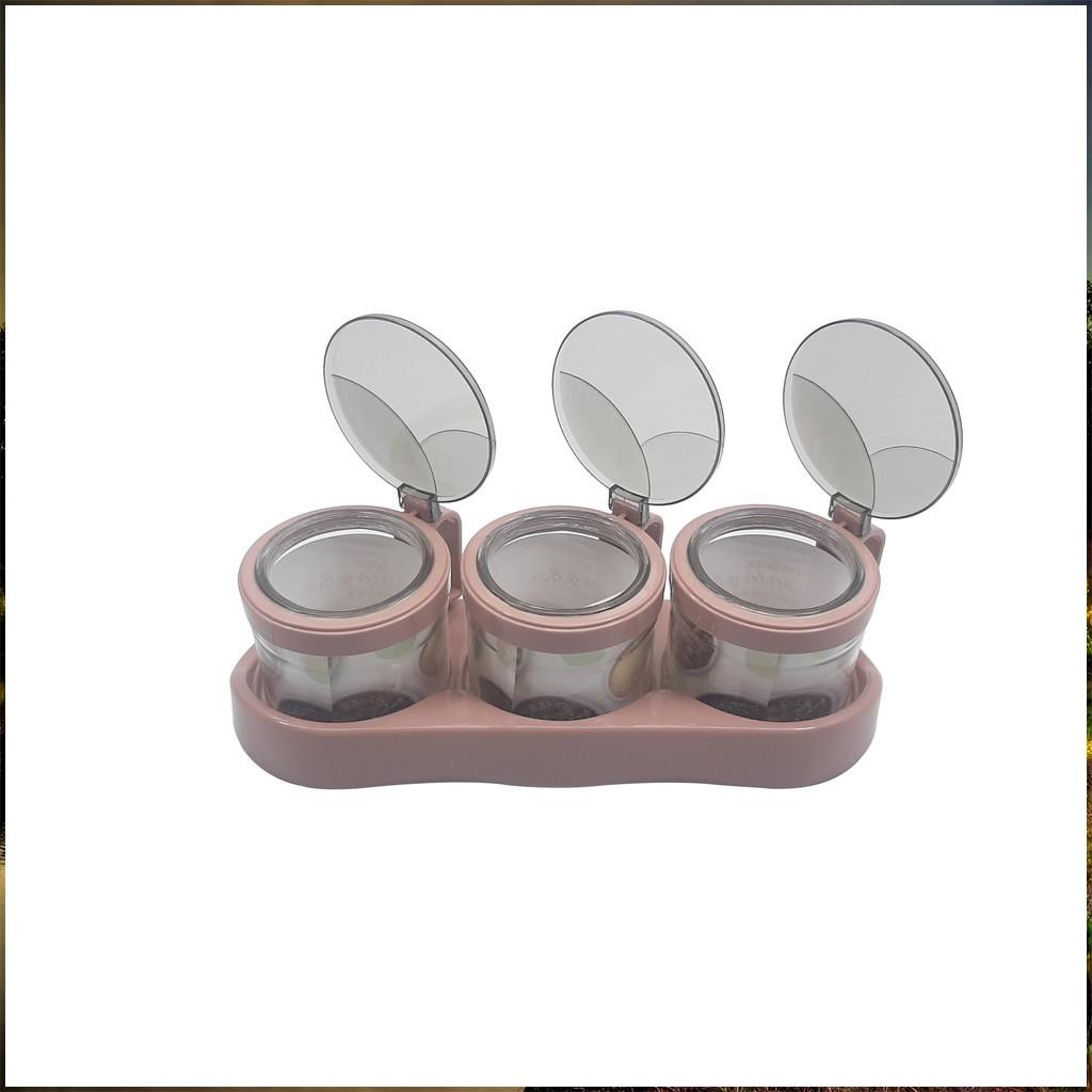 [ Ảnh Thật ] Bộ 3 Gia Vị Thủy Tinh Cao Cấp  - Bộ 3 GIa Vị Thủy TInh Có Thìa | BigBuy360 - bigbuy360.vn