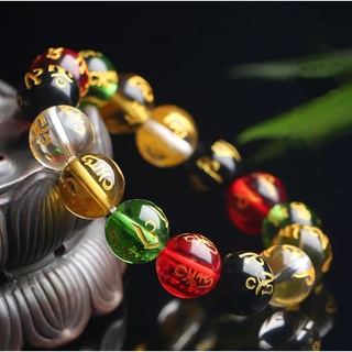 Vòng chuỗi pha lê ngũ sắc 12li