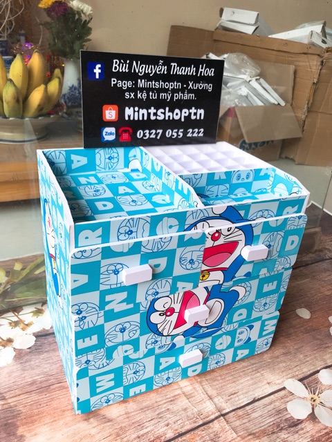 tủ đựng mỹ phẩm 4 tầng doraemon