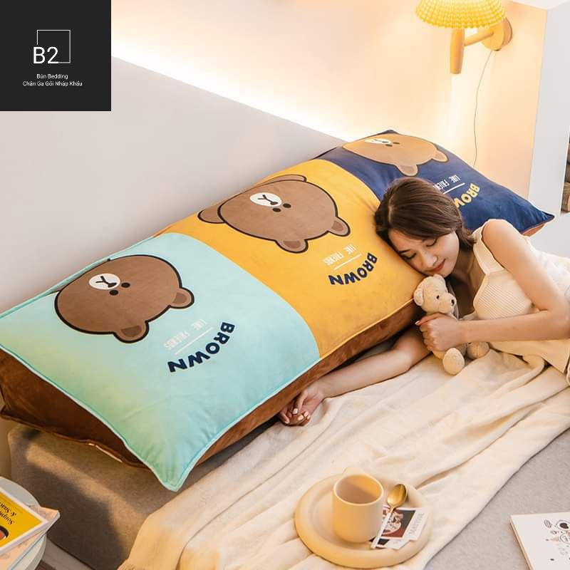 Gối tựa đầu giường họa tiết ngộ nghĩnh cho bé , gối tựa lưng trang trí phòng ngủ size 1m5 và 1m8