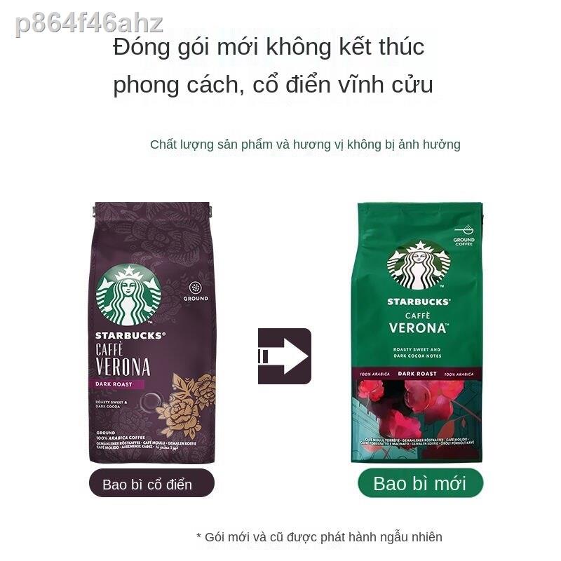 [bán chạy]✣Cà phê espresso nhập khẩu của Starbucks, bột đen Mỹ pha bằng tay mới, rang đậm 200g / túi