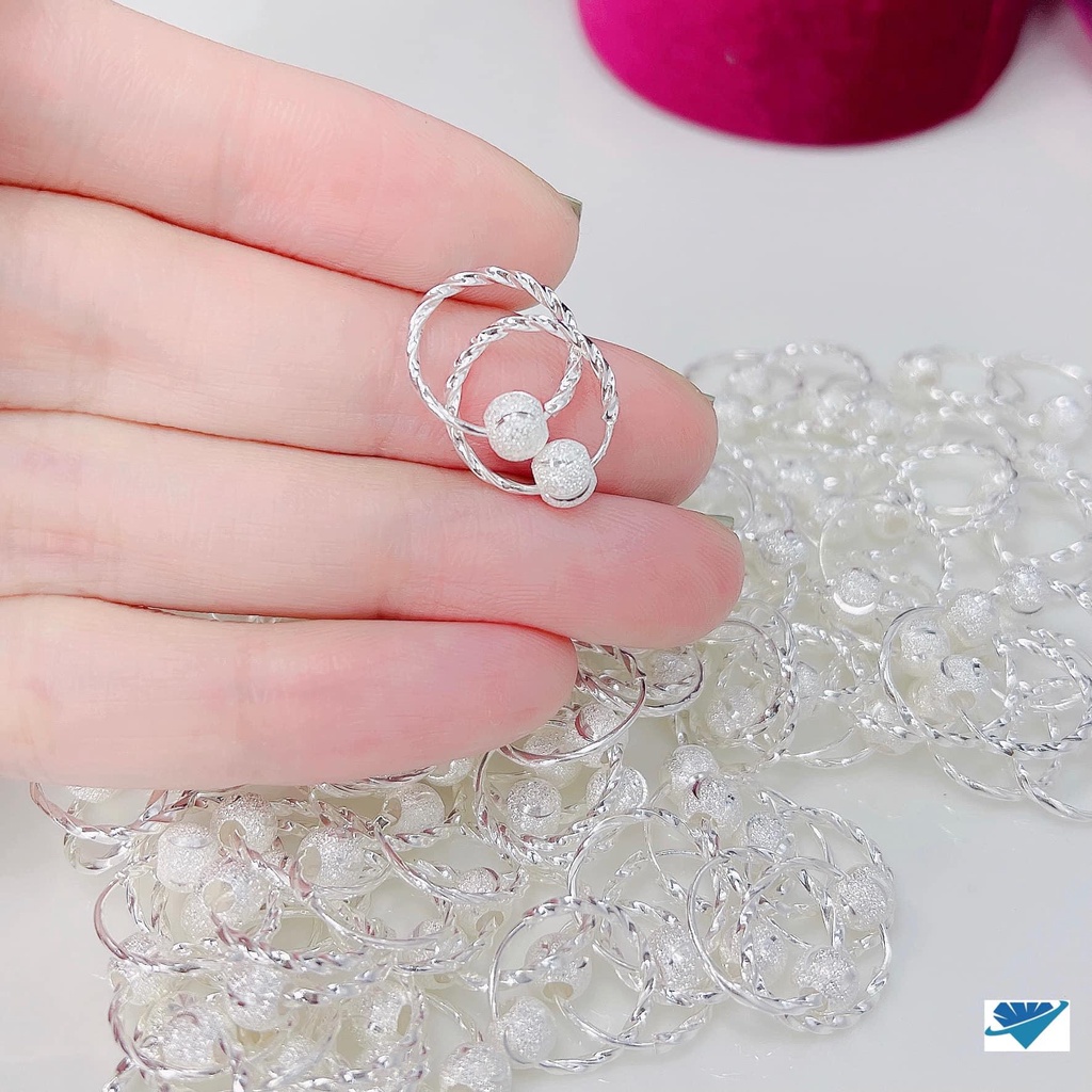 Bông tai bạc , bông tai bi cát Bạc_Ngọc Anh