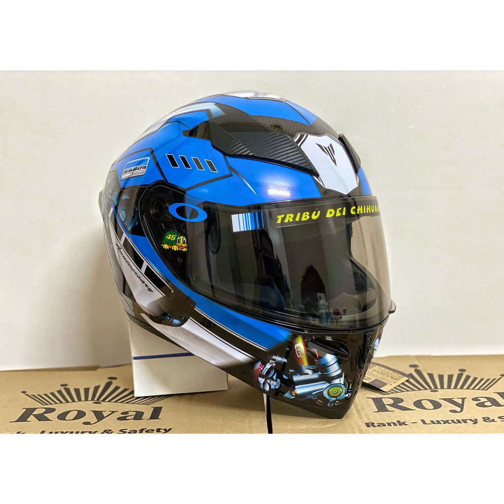 MŨ BẢO HIỂM FULLFACE M138B 1 KÍNH ĐEN BÓNG LÊN TEM XANH GP CỰC ĐẸP, BH 12 THÁNG, MUA 1 mũ  TẶNG 1 quà