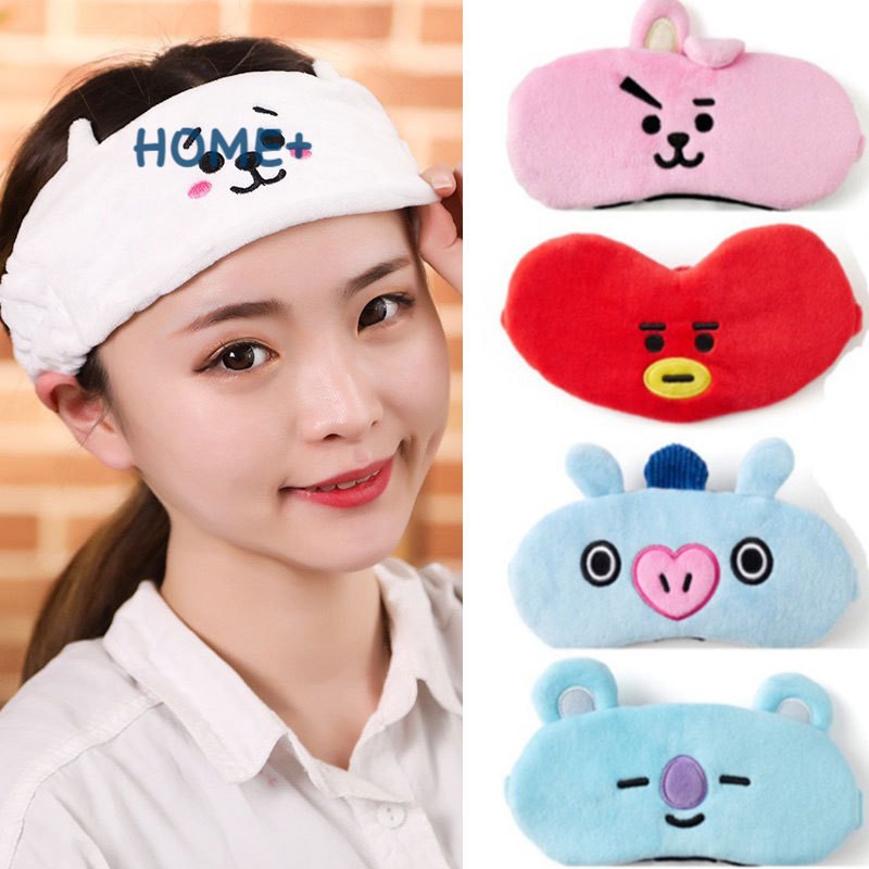 BTS BT21 VN (Hàng Mới Về) Băng Đô Cài Tóc rửa mặt Họa Tiết Bt21 Phong Cách Bts