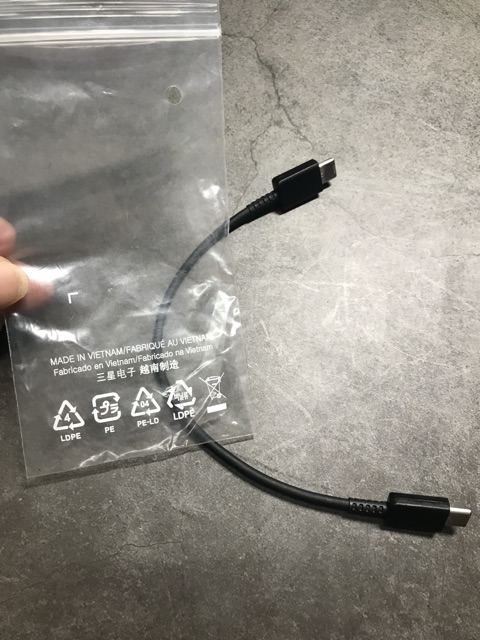 Cáp Ngắn 20Cm Type C to Type C Chính hãng Samsung