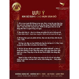 cao mụn sâm đỏ 36 vị meea organic