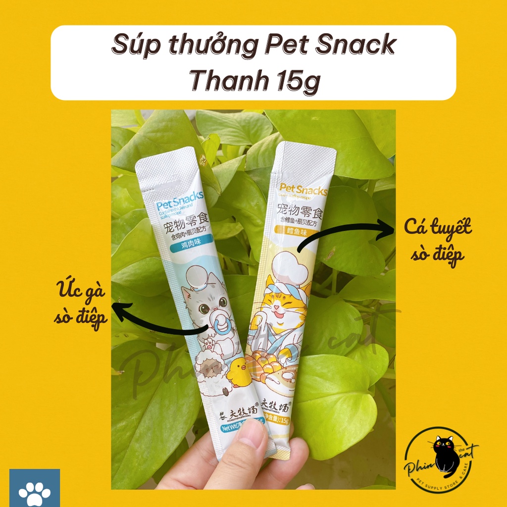 Combo 30,50 thanh súp thưởng cho mèo Shizuka, Cat Food, Pet Snack, CiaoWang- Thanh 15g | phinthecat