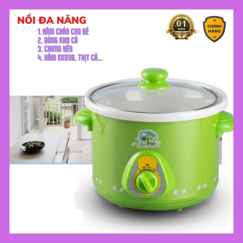 Nồi Nấu Cháo Cho Bé ⭐️FREESHIP⭐️ Nồi Kho Cá Bằng Điện Đa Năng Lõi Sứ