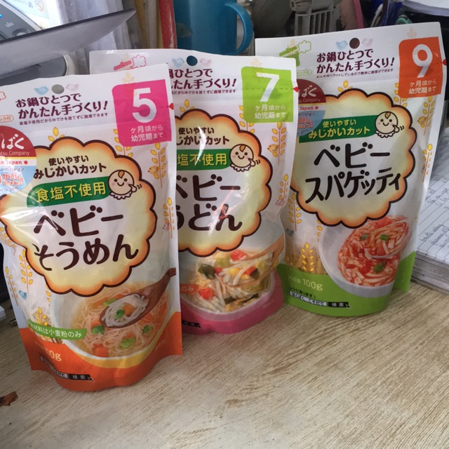 Mỳ Somen Baby dành cho bé 5 tháng,7 tháng,9 tháng 100g