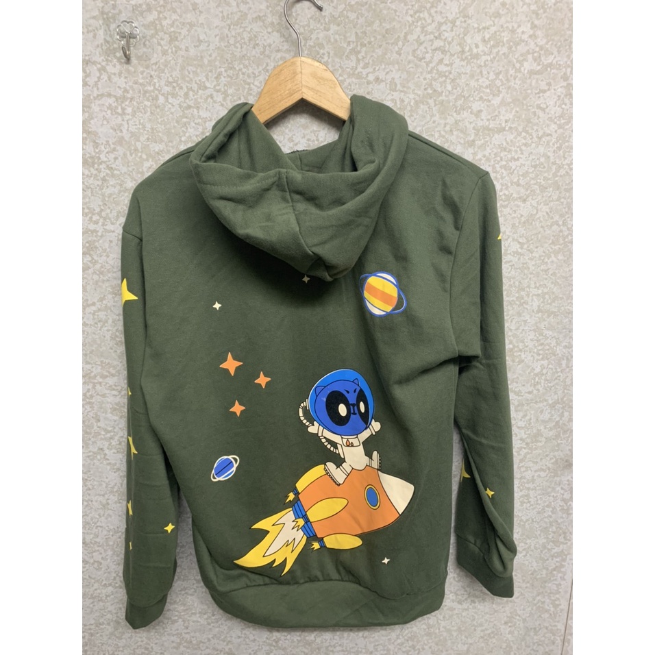 Áo Nỉ Cotton Dây Kéo In Hình Siêu Đepk