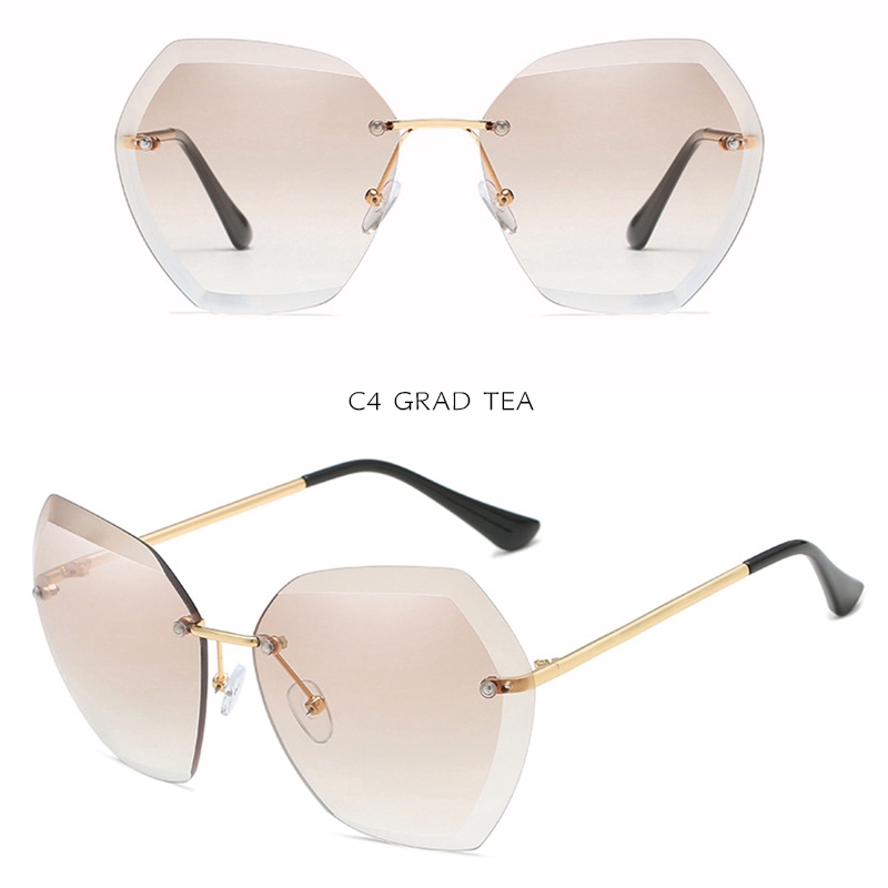 (Hàng Có Sẵn) Kính Mát Không Gọng Màu Kẹo Ngọt Phong Cách Hàn Quốc