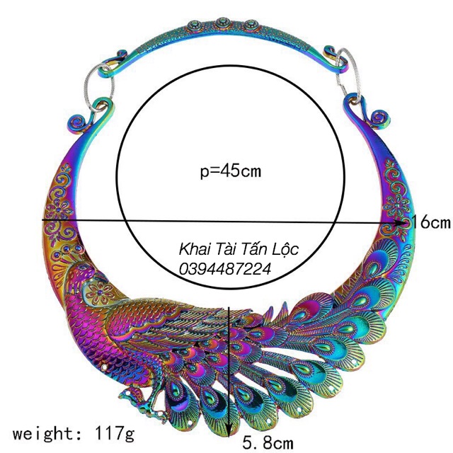 Vòng cổ song long chầu nguyệt độc đáo