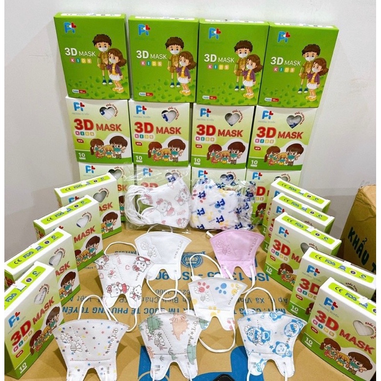 Khẩu trang y tế 3D MASK cho bé 1 hộp 10 cái