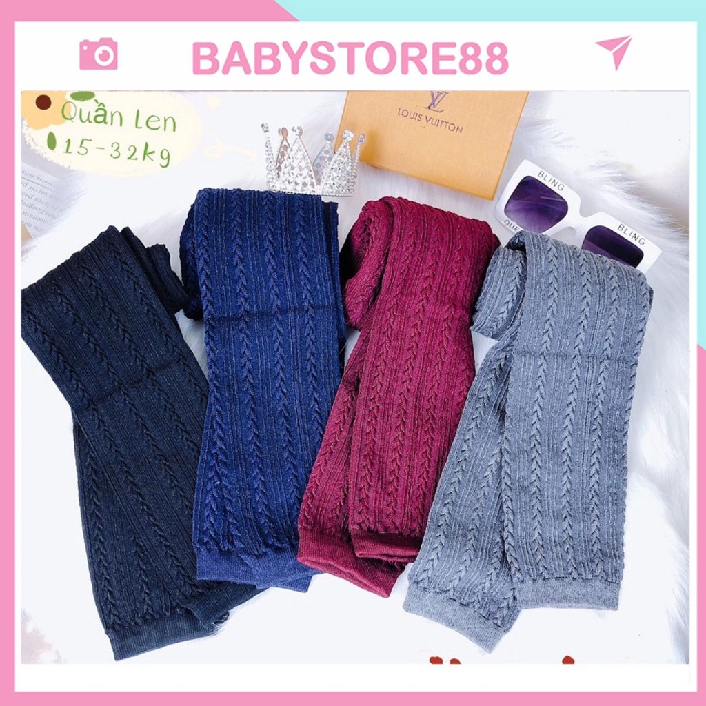 Quần legging bé gái Quảng Châu từ 4.5.6.7.8 tuổi - BABYSTORE88 quần tất len cho bé size đại 15 tới 32kg